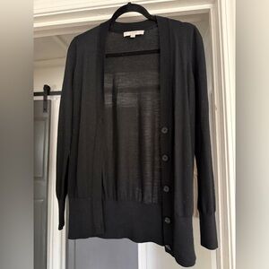 LOFT Black Cardigan Sweater
